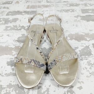 Paolo Tan and Gray Sandals with Ankle Straps